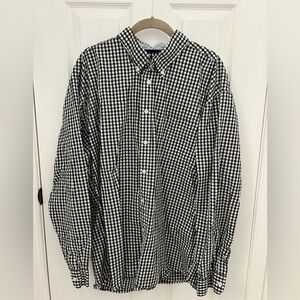 Tommy Hilfiger Black and White Checkered Button-Down Shirt, Sz XL